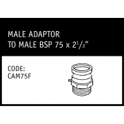 Marley Camlock Male Adaptor to Male BSP 75 x 2½" - CAM75F